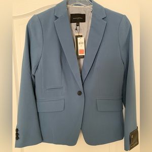Blazer, single button, 4 petite, Banana Republic, Dusty blue